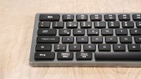 LEVIA RGB Rechargeable Metal Office Scissor Keyboard - Wireless, Bluetooth, grey - DE Layout